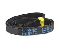 STD S2M Closed Loop Rubber Timing Belt Width 10mm Length 206 208 210 212 214 224 226 228 230~268mm 1Pcs(S2M - 260mm)