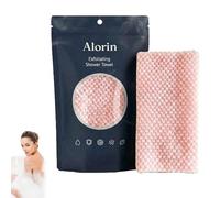 STDEI Alorin Exfoliating Antibacterial Shower Towel, Multi Exfoliating Shower Towel, Extra Long exfoliating Washcloth, Body Scrubber for Lathering and Dead Skin Removal (Pink)