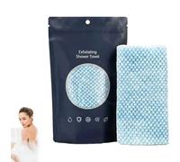 STDEI Alorin Exfoliating Antibacterial Shower Towel, Multi Exfoliating Shower Towel, Extra Long exfoliating Washcloth, Body Scrubber for Lathering and Dead Skin Removal (Blue)