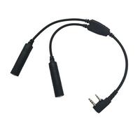 stdgove 2 Pin K1 to Airbus Adapter Aviation Intercom Splitter U174 Conversion Cable Ga Headset Helicopter Aircraft Headphone for Baofeng Radio