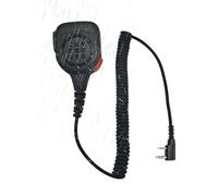 stdgove 2 Pin Radio Speaker Mic Shoulder Lapel Microphone for Baofeng Arcshell ar-5 ar-6 bf-f8hp bf-888s uv-5r uv-5g for Retevis rt21 rt22 for Samcom for Kenwood Walkie Talkie (Black,IP65 Waterproof)