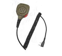 stdgove 2 Pin Speaker Mic Shoulder Lapel Microphone for Baofeng uv5r 888s uv-5g uv-82 uv-21r uv-17r gm-15 for Retevis rt27 rt68 h-777s rt19 retc 15 for Btech for Arcshell Walkie Talkies (Dark Brown)