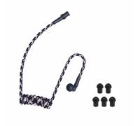 stdgove Acoustic Coil Tube Mixed Color Colorful Replacement with Silicone Small Ear Tips Buds for Right Left Ears for Two Way Radio Walkie Talkie Air-Tube Earpieces (Black+White+Pink)