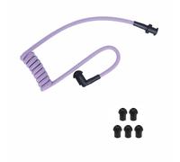 stdgove Radio Earpiece Accessories Acoustic Coil Tube Kinitted Fabric Nylon Moisture-Resistant Replacement with Ear Piece Tips (Purple)