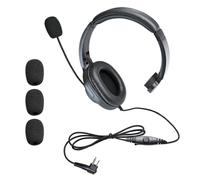 stdgove Walkie Talkie Over The Ear Headset Noise Reduction Earmuff Headphone Earpiece with Ptt Boom Mic for Motorola 2 Pin Radio CLS 1110 1410 cp200 cp185 cp100d dlr 1060(Big Earmuffs) (Single Sided)