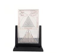 STDZQCWY Galton Board, Normal Bell Curve Probability Distribution Demonstrator, Triangle Statistical Teaching Model, Desktop Mathematical And Physics Experiment Tool, For Classroom And Home Learning