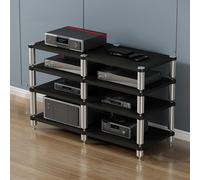 Ste Rack,Ma Sto Cabinet,2/3/4-Tier AV Stand Corner Shelf,o Rack Tower,MovableRack Tower Player Stand,Sto for Entertainment Ste Conent,Video Game Console Stand(Dark