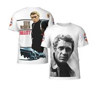 Ste*ve T-Shirt Mc*Queen Soft T Shirt Bu*ll*it Short Sleeve Casual Tshirt for Men Teens Boys Crew Neck Tee Fans Merch Tops Black