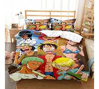 Ste-X 200 Thread Count Single One Piece Nami Sanji Duvet Cover Sets 100% Egyptian Cotton Hotel Quality Ultra Soft Anti Allergic Luxury (200x200cm(Double),OP 01)