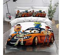 Ste-X 3 Pieces Super Soft Duvet Cover with Zipper Toy Story, 100% Microfiber Bedding Sets Duvet Cover with 2 Pillowcases 80x80cm (200x200cm(Double),Style 04)