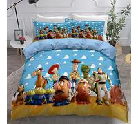 Ste-X 3 Pieces Super Soft Duvet Cover with Zipper Toy Story, 100 Percent Microfiber Bedding Sets Duvet Cover with 2 Pillowcases 80x80cm (200x200cm(Double),Style 01)