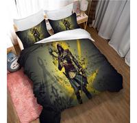 Ste-X Assassin's Creed Duvet Cover Set Red Blue Includes 2 Pillowcases (200x200cm(Double),Assassin's Creed 06)