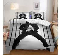 Ste-X Bed Linen Cotton Bedding Set Legendary, Half-linen Duvet Cover 135x200 and 2 Pillowcase 80x80 Cm with Oeko (200x200cm(Double),Es 02)