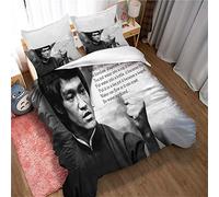 Ste-X Bed Linen Duvet Cover Kung Fu Bruce Lee Men Young Boys Children 2 Pillowcases Hidden Zipper (220x230cm(King),Style 07)