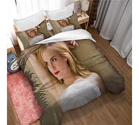 Ste-X Bedding, Emma Watson Duvet Cover, Microfiber, Including 2 Pillowcase 50 x 75cm (220x230cm(King),Picture 02)
