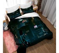 Ste-X Duvet Cover King Size Hotel Quality Bedding Set Cyberpunk Duvet Sets Soft Breathable 100% Poly Cotton Quilt Cover with Pillowcases (135x200cm(Single),CBP 03)