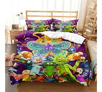 Ste-X Duvet Cover King Size Hotel Quality Bedding Set Rick and Morty Duvet Sets Soft Breathable 100% Poly Cotton Quilt Cover with Pillowcases (220x230cm(King),RAM 01)