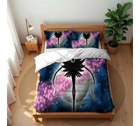 Ste-X Duvet Cover Set Anti-mite and Breathable 3 Pieces Sailor Moon Bedding Set Hotel Quality Comforter Cover Set with 2 Pillowcases (No Filler) (Moon 04,220x230cm(King))