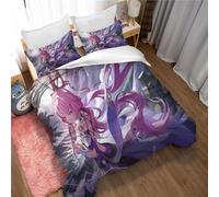 Ste-X Honkai Star Rail Egyptian Cotton Bedding Set Duvet Cover Set Soft Queen Size Bedsheet Quilt Cover (200x200cm(Double),Star Rail 01)