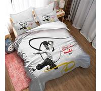 Ste-X Kung Fu Bruce Lee Bedding Set Duvet Cover, Bedding Set Amateur Microfiber Duvet & Pillowcases Printed (200x200cm(Double),Style 04)