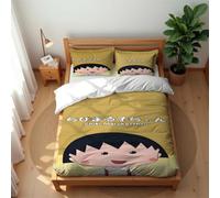 Ste-X Luxury Breathable Bedding Set Chibi Maruko-chan 210TC Cotton Soft Cool Summer Warm Winter Comfort Anti-mite (CMC 02,220x230cm(King))