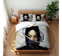 Ste-X Luxury Breathable Bedding Set Michael Jackson 210TC Cotton Soft Cool Summer Warm Winter Comfort Anti-mite (MJ 02,220x230cm(King))