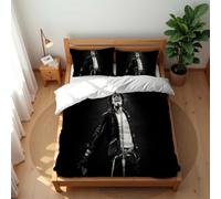 Ste-X Luxury Breathable Bedding Set Michael Jackson 210TC Cotton Soft Cool Summer Warm Winter Comfort Anti-mite (MJ 01,200x200cm(Double))