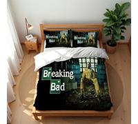 Ste-X Premium Dormitory Bedding Set Breaking Bad Soft Anti-Mite Quilt Cover for Students and Families (Bad 03,135x200cm(Single))
