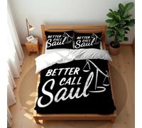 Ste-X Super Soft Hotel Collection Better Call Saul Bedding Set with Pillowcases for Home Dormitory Use Lightweight (Saul 03,135x200cm(Single))