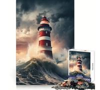 Steadfast Beacon Jigsaw Puzzle 1000 Piece for Teenagers Recall Upgrade Relax Mind Clear Cut Fine Art Piece 50x75cm