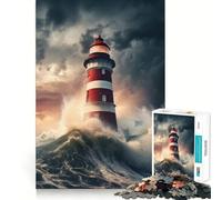 Steadfast Beacon Jigsaw Puzzle 1000 Piece for Teenagers Recall Upgrade Relax Mind Clear Cut Fine Art Piece 50x75cm