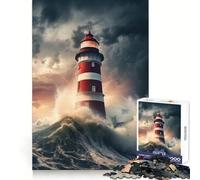 Steadfast Beacon Jigsaw Puzzle for Teenagers 1000 Pieces Brain Skill Home Activity Exact Edge Festive Gift 38x52cm