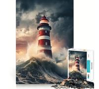 Steadfast Beacon Jigsaw Puzzles 1000 Piece for Teenagers Enhance Memory Leisure Time Solid Cut Santa Wish Item 38x26cm