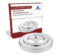 Steadfast Selections (Cup Tray Lid) Silver Premium Communion Trays for Churches | Stainless Steel Communion Set, Supplies