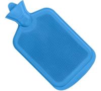 SteadMax Hot Water Bottle, 2L (68oz) Natural Rubber -BPA Free- Durable Large Hot Water Bag for Hot Compress and Heat Therapy, Pain Relief Heating Pad, Blue (1 Pack)