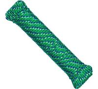 SteadMax Poly Rope 30m (100ft), 6mm Diamond Braided Cord, Heavy Duty, Clothes Line Rope for Indoor, Outdoor, Washing Line, Camping Tent Guy Ropes, Garden Utility String, Green (1 Pack)