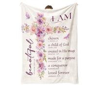 SteadStyle Christian Gifts for Women - Inspirational Religious Birthday Catholic Spiritual & Baptism Gifts for Girls, Sister, Granddaughter I Am A Child of God Blanket 60"x50"