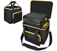 Steadtep Bag Compatible with Ikarao Smart Karaoke Machine for Adults，Portable Carrying Case for Karaoke Speaker with 2 Wireless Microphones with Shoulder Strap(Box Only)-Black Yellow