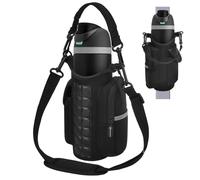 Steadtep Magnetic Gym Water Bottle Bag with 14 N52 Magnets, MagSafe Phone Holder & Crossbody Strap, Fits Ninja Blast & 32-50oz Flasks, Insulated Water Bottle Holder for Fitness & Workout