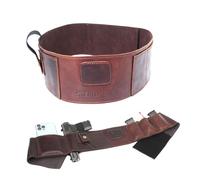 Steady Band Gut Guardian Holster - Cowhide Leather Comfortable Carry, Athletic Design, Ambidextrous, Water-Resistant, Compatible with Small to Large - Unisex (Brown, Medium 37" - 44")