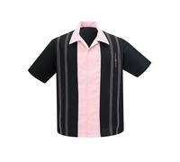 Steady Clothing The Harper Rockabilly Pink Bowling Button Down Shirt ST34603