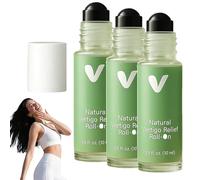 Steady Ear Roll On, Natural Steady Ear Vertigo Relief Roll On, Nausea Relief RollOn, Portable Motion Sickness Support, Quickly Relieve Dizziness, for Relaxation and Daily Comfort (3 PCS)