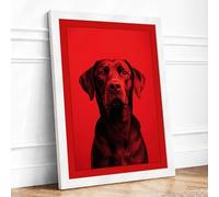 Steady Gaze Modern Framed Wall Art Print A2 (59.4×42cm) White, Wall Decor for Living Room, Bedroom, Office & Home, Ready to Hang, Art Gift