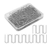 Steadybombb U Shaped Nichrome High Fire Wire, U Hanger Hooks, High Temperature Resistant - Nichrome Wire Jump Rings for Fusing in Glass, Pendant, Ceramic Ornaments