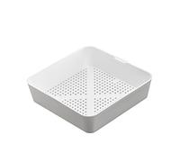 STEADYKLEEN - 8.5-inch Floor Sink Drain Cover Alternative, Square Drain Basket for Restaurants, Use Below 3 Compartment Sink. Sink Strainer with 0.19-inch Holes, Versatile Plastic Drain Screen Basket