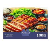 Steak 1000 Piece Puzzle - Grilled Meat Platter Puzzle Game for The Whole Family 38x26cm/1000pcs