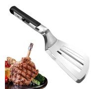 Steak Clamp Spatula - Stainless Steel Egg Flipper, Kitchen Grill Clamp Spatula, Multi-Functional Handle Steak Flipper Shovel Function for Fish Bread Hamburger Burgers Pizza BBQ Frying Pancake Pies