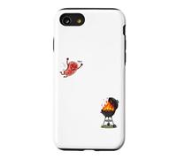 Steak Dive Funny Flying Steak BBQ Grilling Cartoon Humor Case for iPhone SE (2020) / 7/8