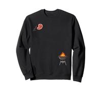 Steak Dive Funny Flying Steak BBQ Grilling Meat Lover Sweatshirt