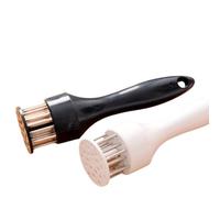 Steak hole piercer 2-piece set, stainless steel broken tendon and tender meat needle, household pork chop chicken wing meat loosening hammer, 16 needles/21 needles with safety cover